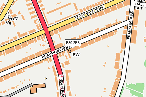B30 2EB map - OS OpenMap – Local (Ordnance Survey)