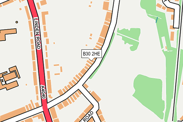B30 2HE map - OS OpenMap – Local (Ordnance Survey)
