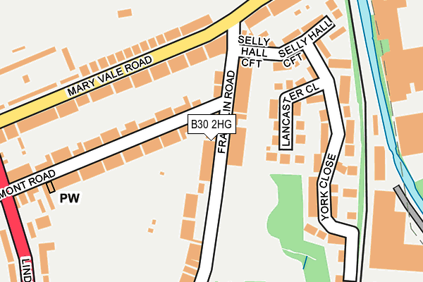 B30 2HG map - OS OpenMap – Local (Ordnance Survey)