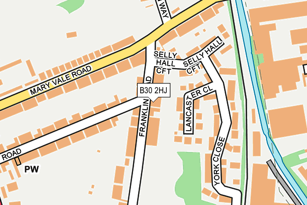 B30 2HJ map - OS OpenMap – Local (Ordnance Survey)