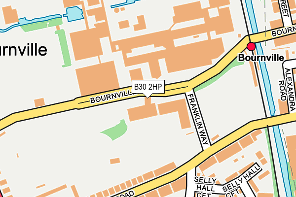 B30 2HP map - OS OpenMap – Local (Ordnance Survey)