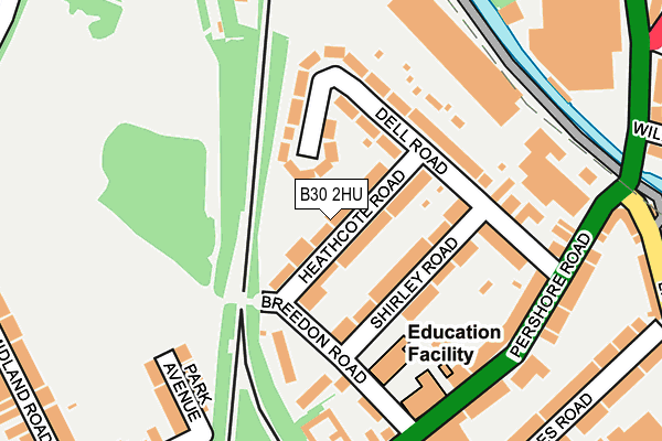 B30 2HU map - OS OpenMap – Local (Ordnance Survey)