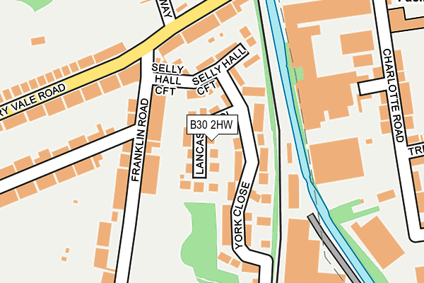 B30 2HW map - OS OpenMap – Local (Ordnance Survey)