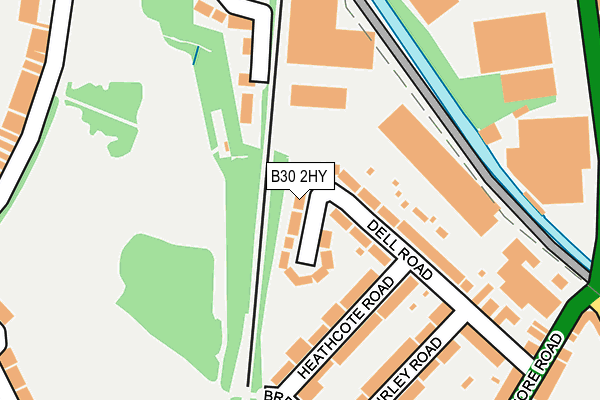 B30 2HY map - OS OpenMap – Local (Ordnance Survey)