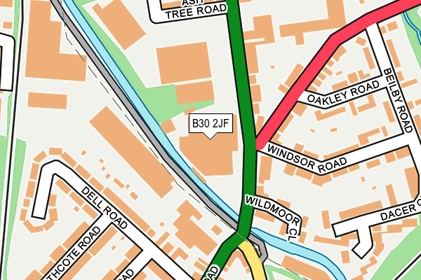 B30 2JF map - OS OpenMap – Local (Ordnance Survey)