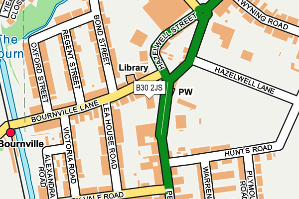 B30 2JS map - OS OpenMap – Local (Ordnance Survey)