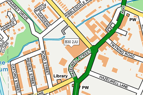 B30 2JU map - OS OpenMap – Local (Ordnance Survey)