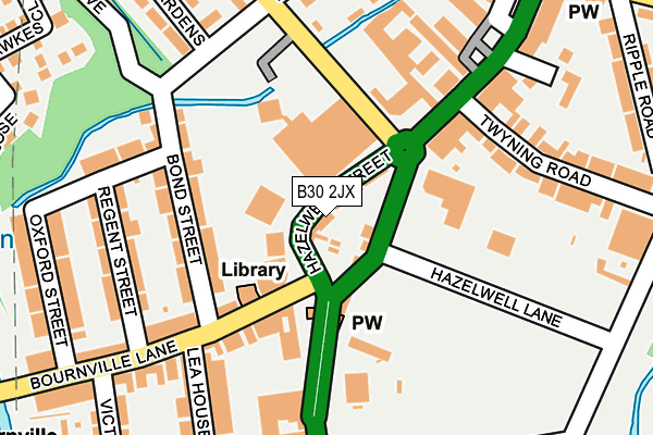 B30 2JX map - OS OpenMap – Local (Ordnance Survey)