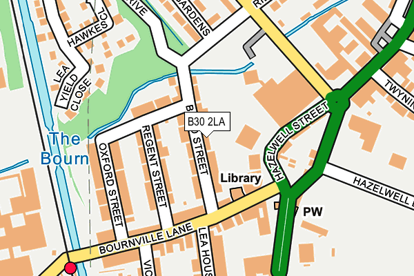 B30 2LA map - OS OpenMap – Local (Ordnance Survey)