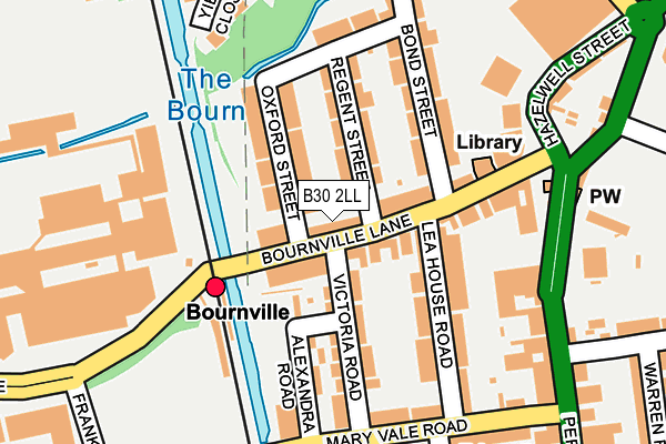 B30 2LL map - OS OpenMap – Local (Ordnance Survey)