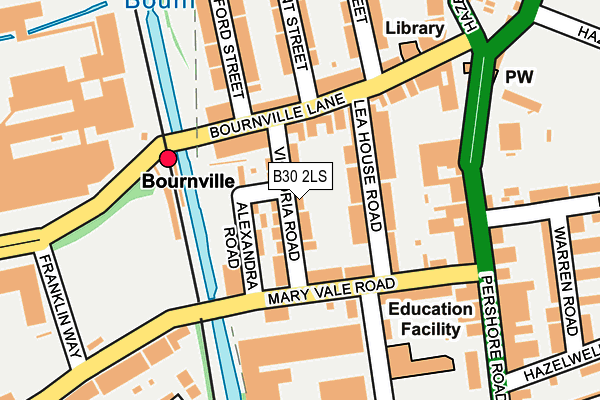 B30 2LS map - OS OpenMap – Local (Ordnance Survey)