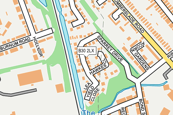 B30 2LX map - OS OpenMap – Local (Ordnance Survey)