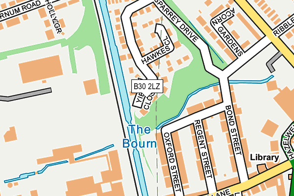 B30 2LZ map - OS OpenMap – Local (Ordnance Survey)