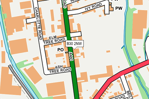 B30 2NW map - OS OpenMap – Local (Ordnance Survey)