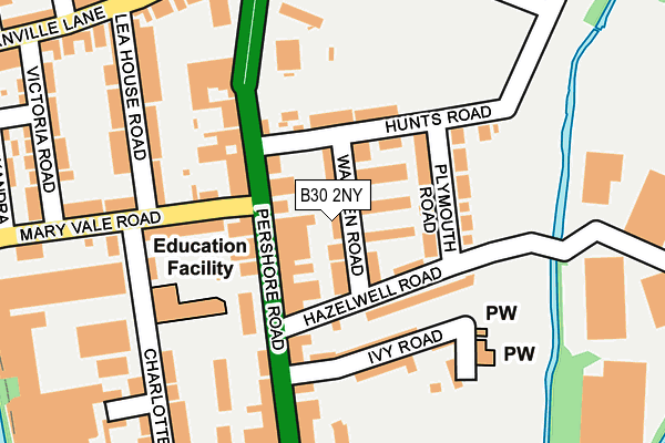 B30 2NY map - OS OpenMap – Local (Ordnance Survey)