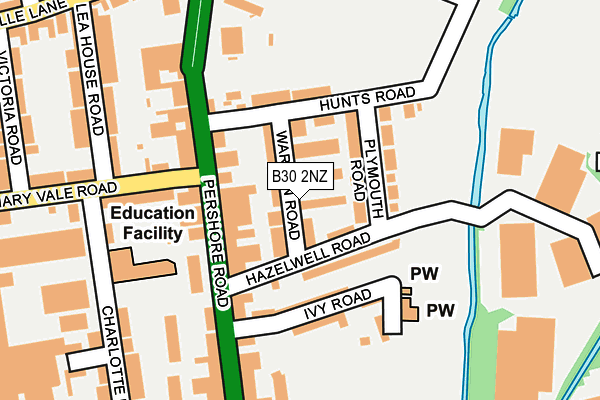 B30 2NZ map - OS OpenMap – Local (Ordnance Survey)