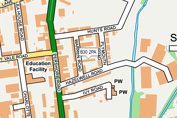 B30 2PA map - OS OpenMap – Local (Ordnance Survey)