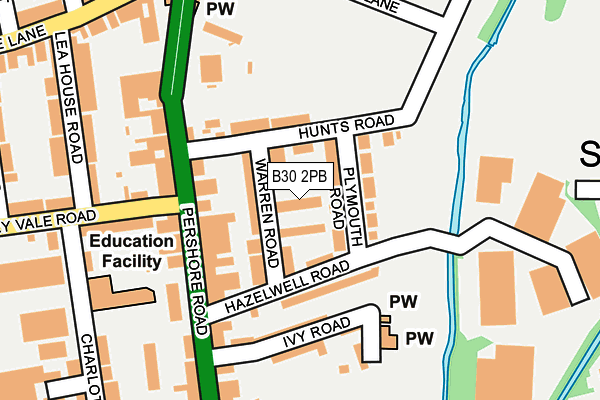 B30 2PB map - OS OpenMap – Local (Ordnance Survey)