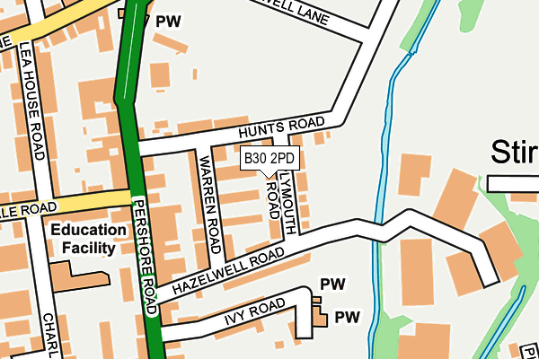 B30 2PD map - OS OpenMap – Local (Ordnance Survey)