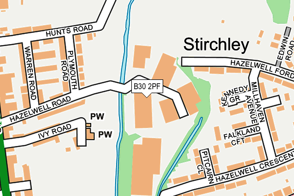 B30 2PF map - OS OpenMap – Local (Ordnance Survey)