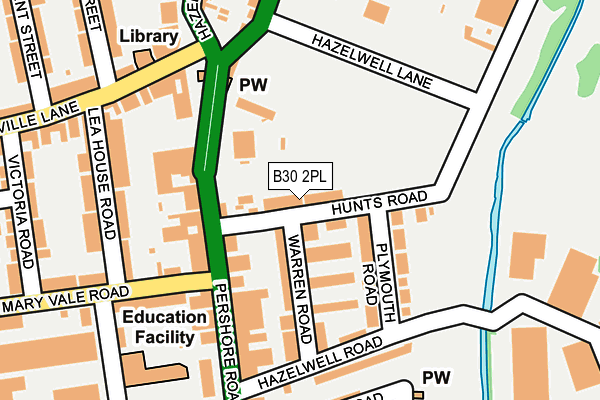 B30 2PL map - OS OpenMap – Local (Ordnance Survey)