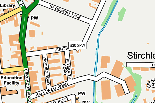 B30 2PW map - OS OpenMap – Local (Ordnance Survey)
