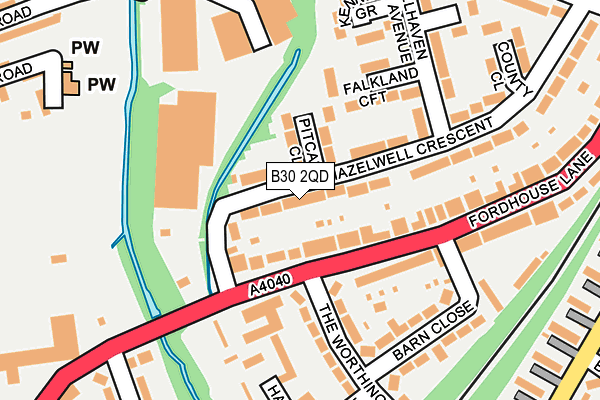 B30 2QD map - OS OpenMap – Local (Ordnance Survey)