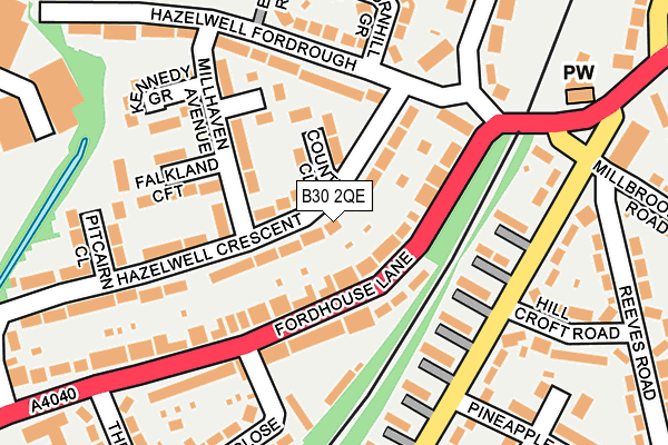 B30 2QE map - OS OpenMap – Local (Ordnance Survey)
