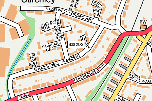 B30 2QG map - OS OpenMap – Local (Ordnance Survey)