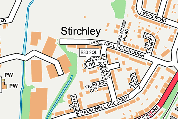 B30 2QL map - OS OpenMap – Local (Ordnance Survey)