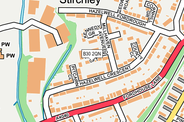 B30 2QN map - OS OpenMap – Local (Ordnance Survey)