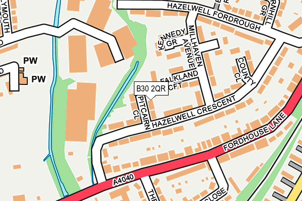 B30 2QR map - OS OpenMap – Local (Ordnance Survey)