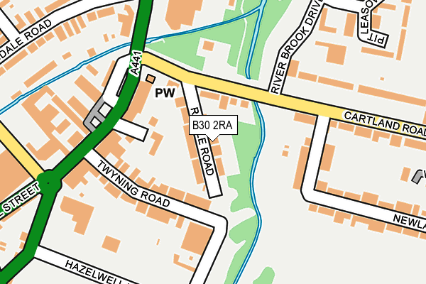 B30 2RA map - OS OpenMap – Local (Ordnance Survey)