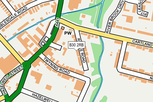 B30 2RB map - OS OpenMap – Local (Ordnance Survey)
