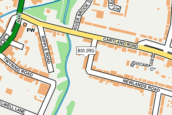 B30 2RG map - OS OpenMap – Local (Ordnance Survey)