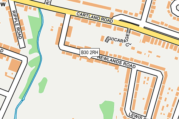 B30 2RH map - OS OpenMap – Local (Ordnance Survey)