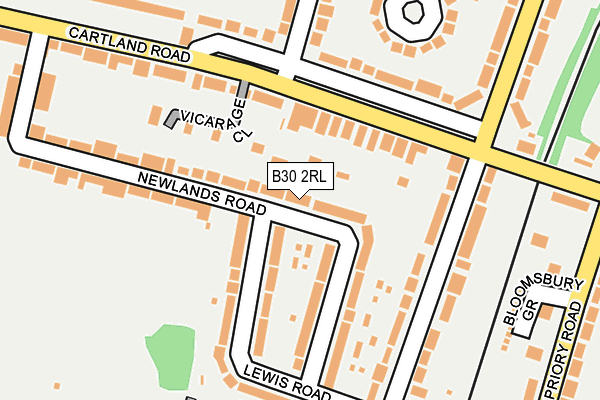 B30 2RL map - OS OpenMap – Local (Ordnance Survey)