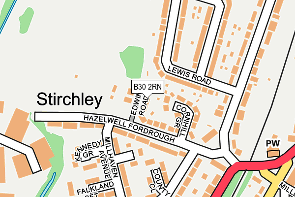 B30 2RN map - OS OpenMap – Local (Ordnance Survey)