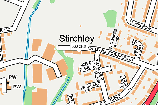 B30 2RX map - OS OpenMap – Local (Ordnance Survey)