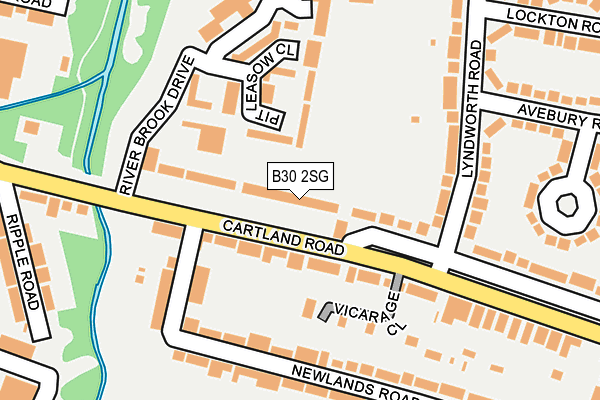 B30 2SG map - OS OpenMap – Local (Ordnance Survey)