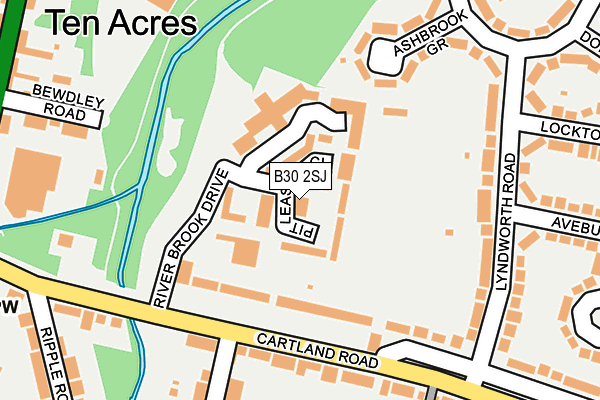 B30 2SJ map - OS OpenMap – Local (Ordnance Survey)