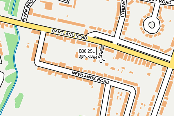 B30 2SL map - OS OpenMap – Local (Ordnance Survey)