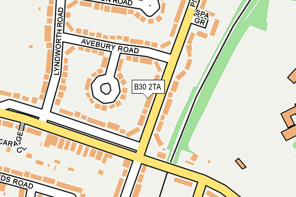B30 2TA map - OS OpenMap – Local (Ordnance Survey)