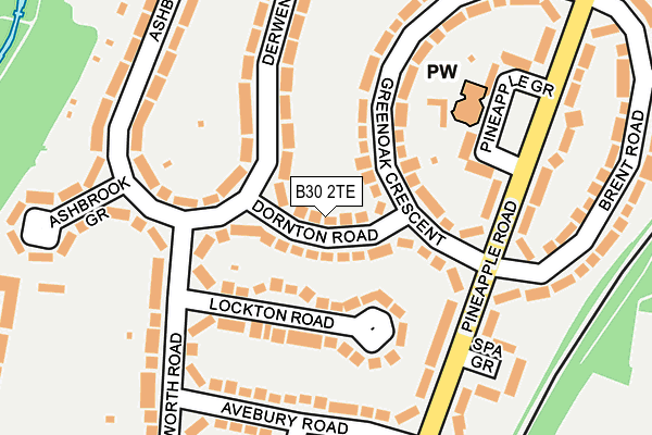 B30 2TE map - OS OpenMap – Local (Ordnance Survey)