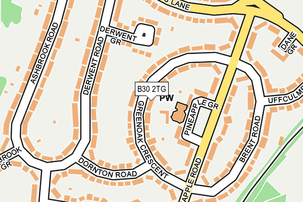 B30 2TG map - OS OpenMap – Local (Ordnance Survey)