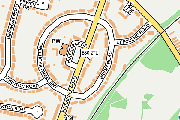 B30 2TL map - OS OpenMap – Local (Ordnance Survey)