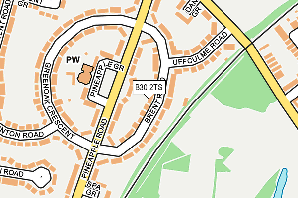 B30 2TS map - OS OpenMap – Local (Ordnance Survey)