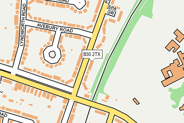 B30 2TX map - OS OpenMap – Local (Ordnance Survey)