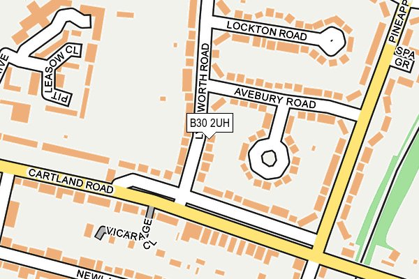 B30 2UH map - OS OpenMap – Local (Ordnance Survey)