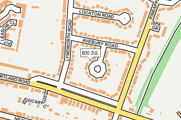 B30 2UL map - OS OpenMap – Local (Ordnance Survey)